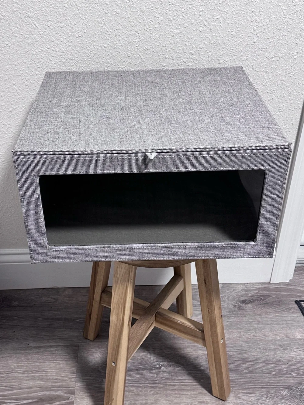 Cambridge Drop-Front Sweater Box in Grey - The Container Store EUC